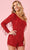 Rachel Allan 50221 - Beaded Fringe Romper Special Occasion Dress 00 / Red