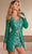 Rachel Allan 50223 - Scoop Neck Romper With Jacket Special Occasion Dress 00 / Jade Multi