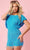 Rachel Allan 50238 - Sequined Fringe Romper Dress Special Occasion Dress 00 / Ocean Blue