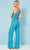 Rachel Allan 50244 - Asymmetrical Neck Sequined Jumpsuit Special Occasion Dress