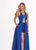 Rachel Allan - 6435 Beaded Romper style Plunging Illusion Gown - 1 pc Mint in Size 6 Available CCSALE