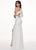 Rachel Allan - 6468 Asymmetrical Neck One Shoulder Long Sleeved Slit Evening Gown - 1 pc White In Size 04 Available CCSALE 4 / White