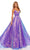 Rachel Allan - 70130 Sequined Strappy Back Gown Prom Dresses 00 / Purple
