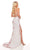 Rachel Allan - 70143 Floral Sequin High Slit Gown Prom Dresses
