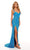 Rachel Allan - 70143 Floral Sequin High Slit Gown Prom Dresses