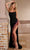Rachel Allan 70147 - Side Beaded Fit High Slit Gown Special Occasion Dress 00 / Black Multi
