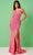Rachel Allan 70150 - Feathered Sequin Prom Dress Special Occasion Dress 00 / Hot Pink