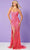 Rachel Allan 70281 - Scoop Neck Beaded Prom Gown Special Occasion Dress 00 / Hot Pink