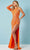 Rachel Allan 70291 - Cut-In Sequin Prom Dress Prom Dresses 00 / Tangerine