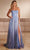 Rachel Allan 70292 - Embellished Strapless Prom Gown Special Occasion Dress 00 / Periwinkle Ombre