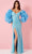 Rachel Allan 70315 - Feather Sleeve Sequin Prom Dress Special Occasion Dress 00 / Powder Blue
