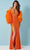 Rachel Allan 70315 - Feather Sleeve Sequin Prom Dress Special Occasion Dress 00 / Tangerine