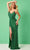 Rachel Allan 70334 - Beaded Plunging V-Neck Prom Gown Special Occasion Dress 00 / Emerald