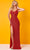 Rachel Allan 70334 - Beaded Plunging V-Neck Prom Gown Special Occasion Dress 00 / Red