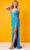 Rachel Allan 70340 - Star Motif Sheath Prom Dress Special Occasion Dress 00 / Ocean