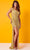 Rachel Allan 70361 - Fringed One Shoulder Prom Dress Special Occasion Dress 00 / Gold