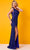 Rachel Allan 70361 - Fringed One Shoulder Prom Dress Special Occasion Dress 00 / Royal
