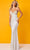 Rachel Allan 70365 - Symmetrical Beaded Evening Gown Special Occasion Dress 00 / White Gold