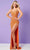 Rachel Allan 70373 - Sequined Scoop Evening Gown Special Occasion Dress 00 / Tangerine