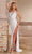 Rachel Allan 70376 - One-Sleeve Beaded Prom Gown Special Occasion Dress 00 / White