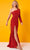 Rachel Allan 70378 - Asymmetrical Fringed Evening Gown Special Occasion Dress 00 / Red