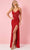 Rachel Allan 70381 - Sleeveless V-Neck Evening Dress Special Occasion Dress 00 / Red
