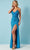 Rachel Allan 70381 - Sleeveless V-Neck Evening Dress Special Occasion Dress 00 / Turquoise