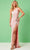 Rachel Allan 70389 - Lattice Detailed Asymmetric Gown Special Occasion Dress