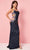 Rachel Allan 70395 - Side Cutout Evening Dress Special Occasion Dress 00 / Navy Multi