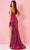 Rachel Allan 70397 - Sweetheart Feathered Slit Prom Gown Special Occasion Dress