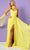 Rachel Allan 70399 - Strapless Feathered Hem A-line Dress Special Occasion Dress 00 / Yellow