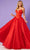 Rachel Allan 70403 - Strapless Corset Bodice Ballgown Special Occasion Dress 00 / Red