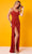 Rachel Allan 70424 - Scoop Neck Strappy Back Gown Special Occasion Dress 00 / Red Orange