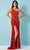 Rachel Allan 70440 - One-Sleeve Sequin Prom Gown Special Occasion Dress 00 / Red Orange Ombre