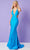 Rachel Allan 70448 - Sleeveless Plunging V-Neck Evening Dress Special Occasion Dress 00 / Ocean Blue