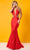 Rachel Allan 70448 - Sleeveless Plunging V-Neck Evening Dress Special Occasion Dress 00 / Red