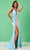 Rachel Allan 70451 - Strappy Open Back Sequined Gown Special Occasion Dress 00 / Powder Blue