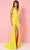 Rachel Allan 70451 - Strappy Open Back Sequined Gown Special Occasion Dress 00 / Yellow