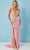 Rachel Allan 70456 - Plunging V-Neck Beaded Evening Dress Special Occasion Dress 00 / Pink Gold