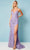 Rachel Allan 70463 - Embellished V-Neck Prom Dress Special Occasion Dress 00 / Lilac