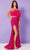 Rachel Allan 70467 - Two Piece Feathered Top Slit Gown Special Occasion Dress