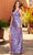 Rachel Allan 70469 - Pailletted Dress in Sheath Silhouette Special Occasion Dress 00 / Lilac