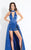 Rachel Allan Accented High Halter Romper with Skirt Overlay 6136 - 1 pc Royal In Size 10 Available CCSALE 10 / Royal