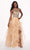 Rachel Allan - Beaded Ruffle Tulle Ruffle High-Low Prom Dress 6512 CCSALE 18 / Nude