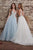 Rachel Allan Bridal - M645 Floral Applique V Neck Tulle Wedding Gown Special Occasion Dress