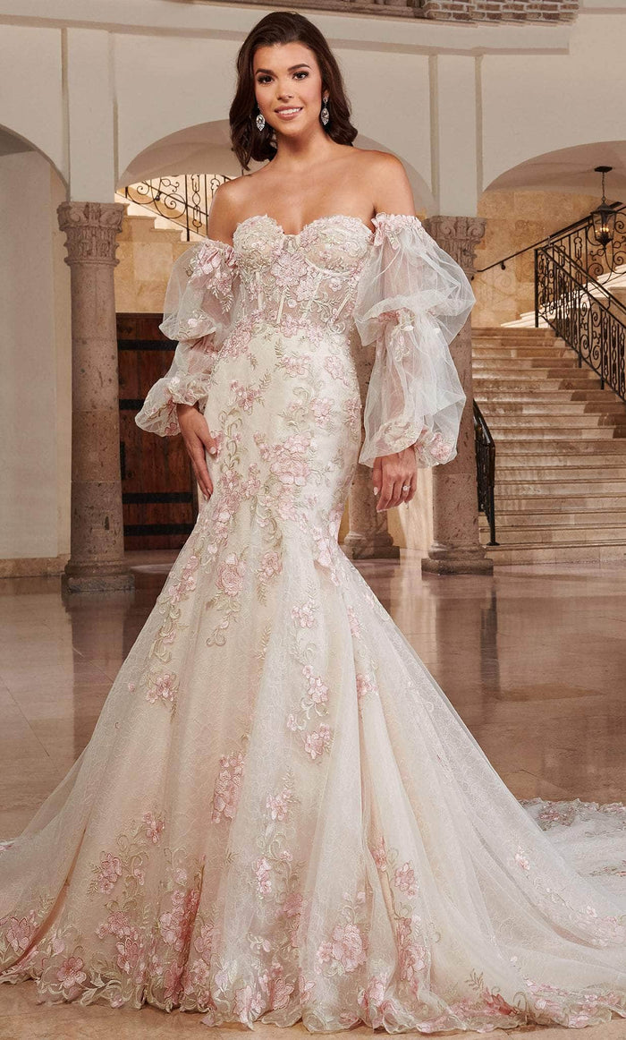 Rachel Allan Bridal RB5000 - Floral Enchanting Bridal Gown Bridal Dresses 00 / Ivory Champagne Multi