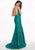 Rachel Allan - Embroidered Lace Scoop Neck Gown 6590 - 1 pc Deep Jade In Size 10 Available CCSALE 10 / Deep Jade