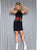 Rachel Allan - Haltered Beaded Cocktail Dress 4454 - 1 pc Black in Size 8 Available CCSALE 8 / Black