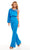 Rachel Allan - Jewel Neck Evening Jumpsuit 50080 - 1 pc Ocean Blue In Size 2 Available CCSALE 2 / Ocean Blue