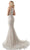 Rachel Allan - M771 Illusion Plunging Neck Beaded Mermaid Wedding Gown Wedding Dresses